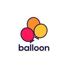 balloon logo design vector templet, 