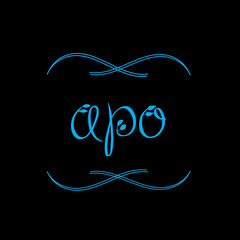 APO logo,A P O design,APO letter monogram logo design vector,unique flower logo,luxury flower logo,APA floral letter logo design,APA initial letter flower logo template premium art vector,flower logo - obrazy, fototapety, plakaty