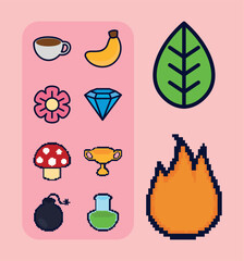 pixel art, icons