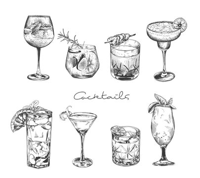 Cocktail Sketch White Transparent, Sketch Style Line Drawing Art Delicious  Classic Cocktail, Sketch, Line Draw, Art PNG Image For Free Download | Line  art drawings, Line drawing, Classic cocktails