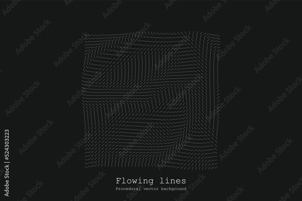 Poster abstract line matrix pattern. noise flow dynamic.
