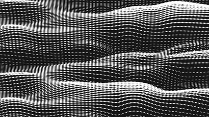Point wave smooth texture. Abstract dot background. Technological cyberspace background.