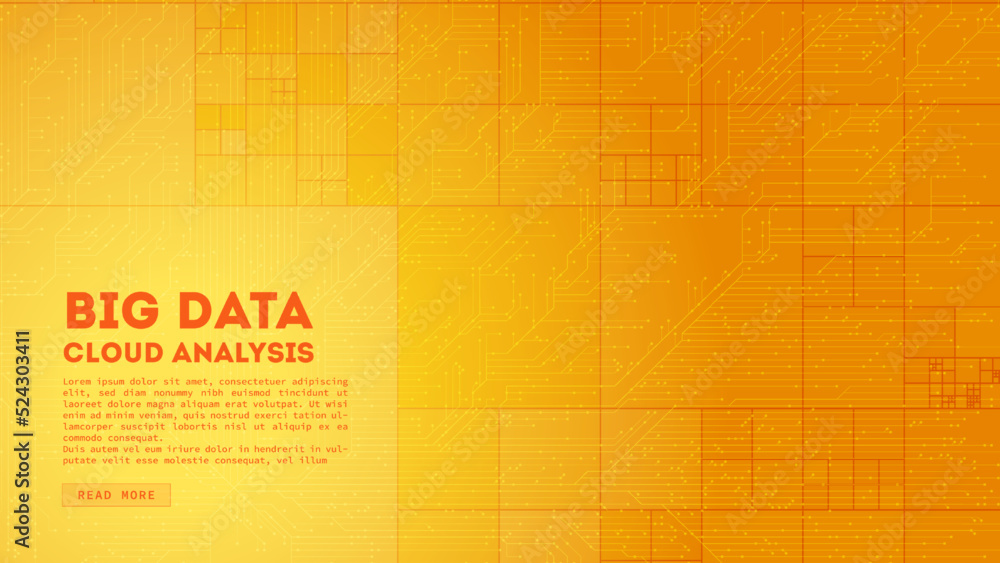 Poster Big Data cloud computing. Blockchain visualiztion. Social network information complexity.