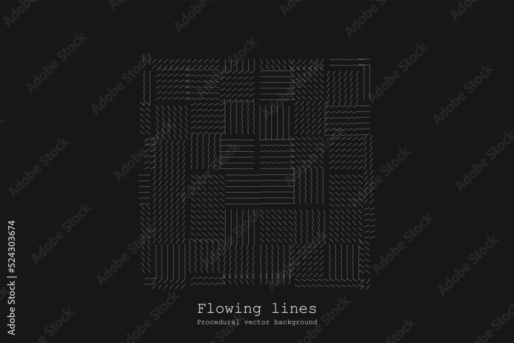 Poster abstract line matrix pattern. noise flow dynamic.