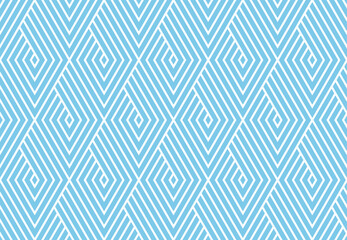 Abstract geometric pattern. A seamless vector background. White and blue ornament. Graphic modern pattern. Simple lattice graphic design
