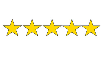 yellow star on white