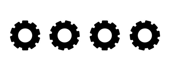 settings icon in different style vector illustration. two colored and black settings vector icons designed in filled, outline, line and stroke style can be used for web, mobile, ui