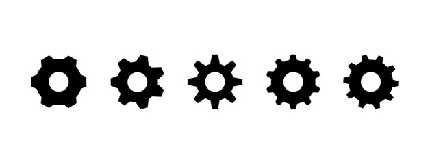 Setup and Settings Icons Set. Collection of simple linear web icons such Installation, Settings, Options, Download, Update, Gears and others and others. Editable vector stroke.