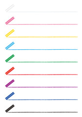 シンプルでカラフルなチョークのアクセントライン