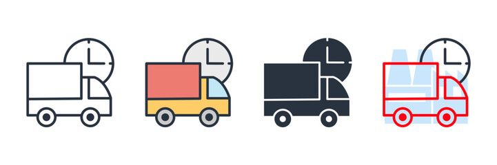 fast shipping icon logo vector illustration. Delivery Truck symbol template for graphic and web design collection