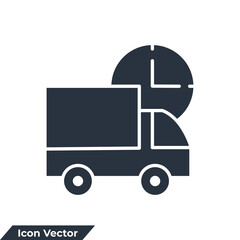 fast shipping icon logo vector illustration. Delivery Truck symbol template for graphic and web design collection