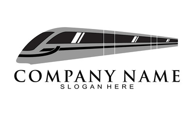 Fast train illustration vector logo