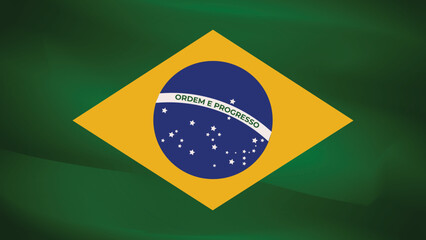 Fototapeta premium Brazil flag vector design