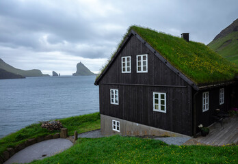 Stone house in coastal village