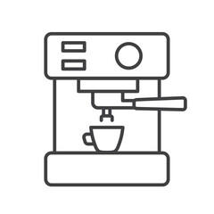 pressure coffee machine icon- vector illustration
