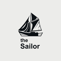 sailor logo design with ship image