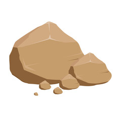 rock isolated transparency background.