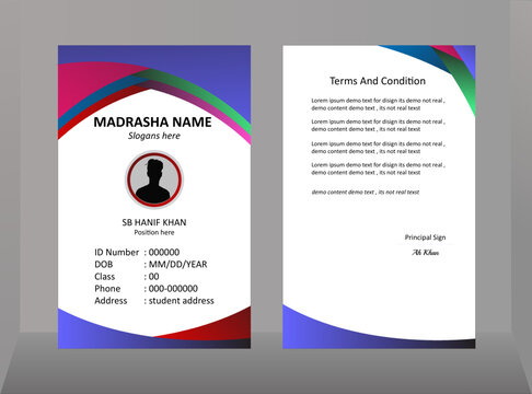 ID Card Design, Student card, Employee card, Best design.