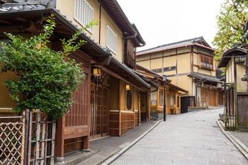 Fototapeta na wymiar Japan Kyoto old town street