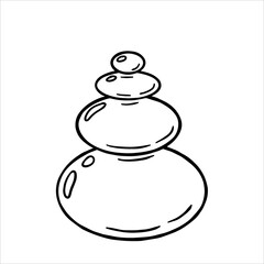 Balance stones for spa. Zen concept of concentration. Simple illustration