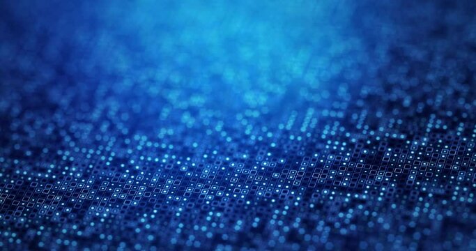 3D Rendering dot and line digital abstract background, Cyber futuristic concept, Shallow depth of field and grain processed