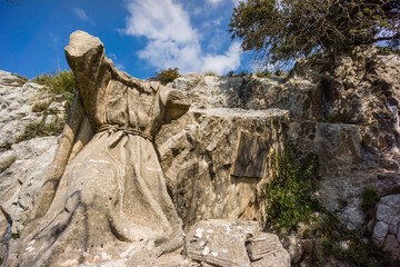 cueva del beato Ramon Llull, en el santuario de Cura, Algaida, Mallorca, balearic islands, spain, europe - obrazy, fototapety, plakaty