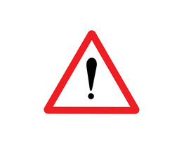 Exclamation danger sign. Caution sign. Warning sign. caution sign that provide infromation about presence of danger.