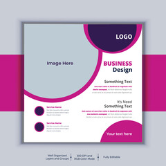 Professional business social media post square banner design. Modern layout vector template. Digital marketing agency banner design.
