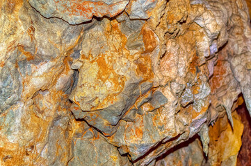 Internal natural made decorations inside Stopica cave at Zlatibor, Serbia.