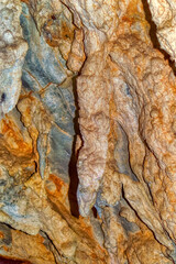 Beautiful internal natural made decorations inside Stopica cave at Zlatibor, Serbia.