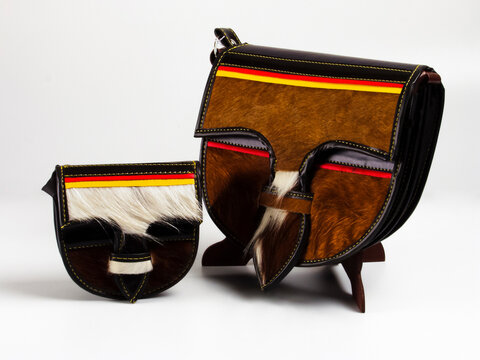 Colombian traditional leather satchel from the Antioquia Region called Carriel