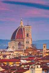 Foto op Canvas Florence, Italy skyline with landmark buildings at dusk over the Duomo © SeanPavonePhoto