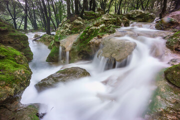 Obraz premium Torrente Es Freu. Orient, Sierra de Tramuntana. Mallorca. Balearic Islands. Spain.