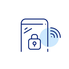 Smartphone data protected. Pixel perfect, editable stroke line art icon