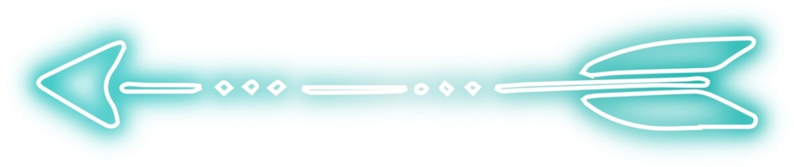 Fototapeta premium Set of arrow neon