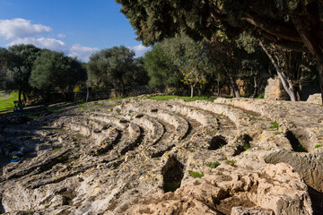 theather, Roman city of Pollentia, Republican era, 123 BC, founded by Quintus Caecilius Metellus, Alcudia, Mallorca, Balearic islands, Spain