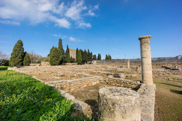 theather, Roman city of Pollentia, Republican era, 123 BC, founded by Quintus Caecilius Metellus, Alcudia, Mallorca, Balearic islands, Spain