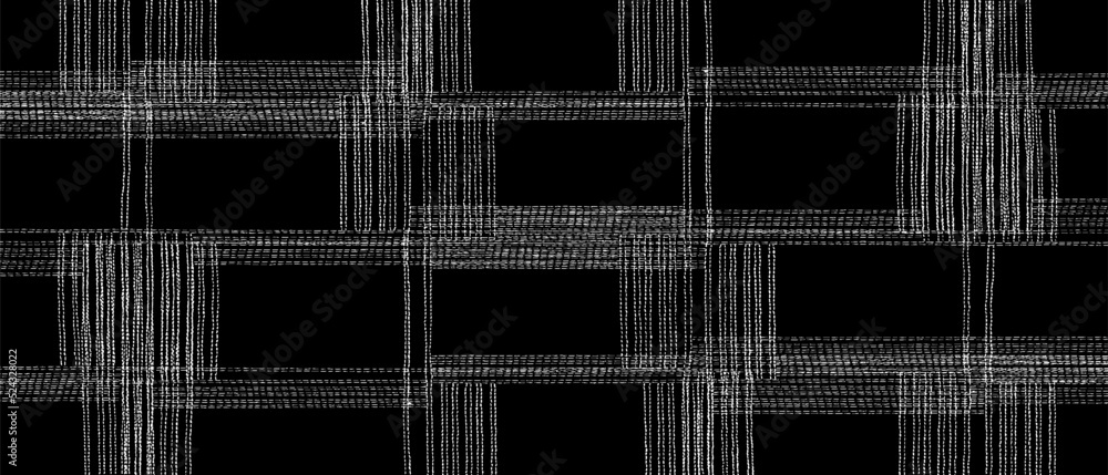 Poster vector fabric texture. distressed texture of weaving fabric. grunge background. abstract halftone ve