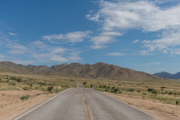 Scenic Organ Mountains vista near Las Cruces, New Mexico