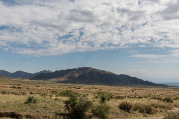 Scenic Organ Mountains vista near Las Cruces, New Mexico