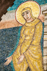 mosaico, Basílica de Santa Eufrasia, siglo VI (declarada Patrimonio de la Humanidad por la Unesco), Porec, - Parenzo-, peninsula de Istria, Croacia, europa