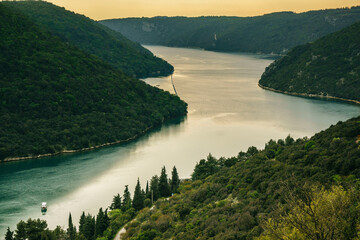 canal de Lim, Limski Kanal, peninsula de Istria, Croacia, europa