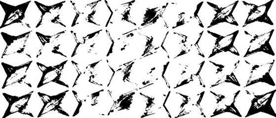 Rough texture. Grunge worn damask pattern design. Distressed fabric texture. Overlay texture design. Vector illustration. Eps10.