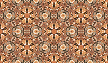 Abstract seamless dark brown texture from a photo of the surface of whole grain bread with seeds