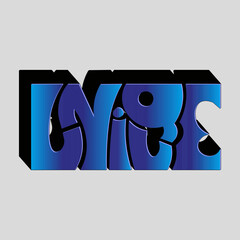 unique. isolated vector lettering with unique letters. can be used to print on t-shirts, bags, stickers or other surfaces