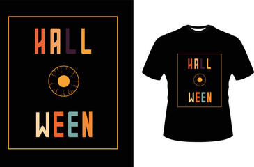 Halloween trendy graphics t-shirt design