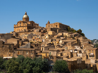 Panoramic view of the historic city center of Piazza Armerina - Sicily