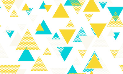 Triangle shapes seamless pattern vector design.