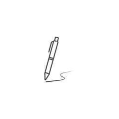 Pen, write icon. line. Signature pen outline and filled vector sign. vector illustration.