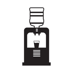 Office water dispenser bottle icon | Black Vector illustration |